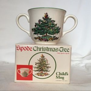 Spode Child’s Mug Christmas Tree 2 Handles
